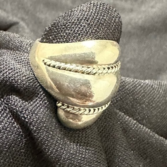 Joseph Esposito Jewelry - Vintage Designer ESPO Signature Puffy Dome 925 Sterling Ring